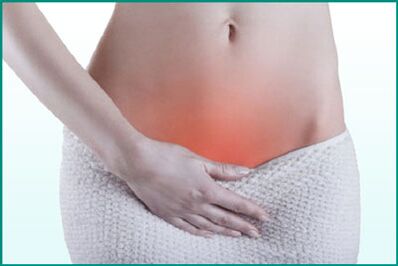 Douleur au périnée chez une femme atteinte de cystite